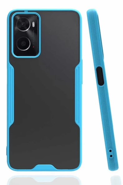 Newface Oppo A96 Kılıf Platin Silikon - Mavi ürün görseli 1