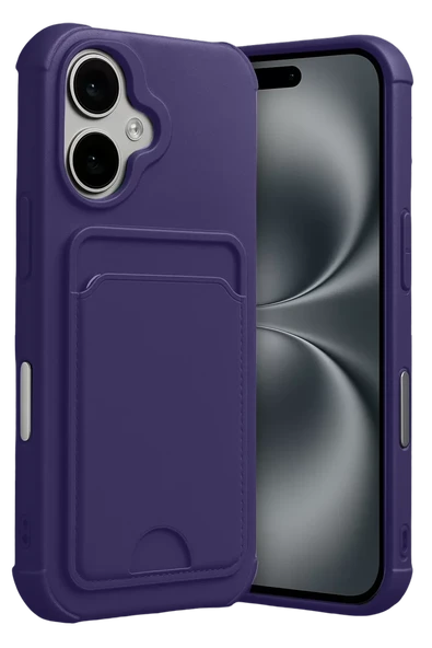 Newface Apple iPhone 17 Kelvin Kartvizitli Silikon - Derin Mor ürün görseli 1