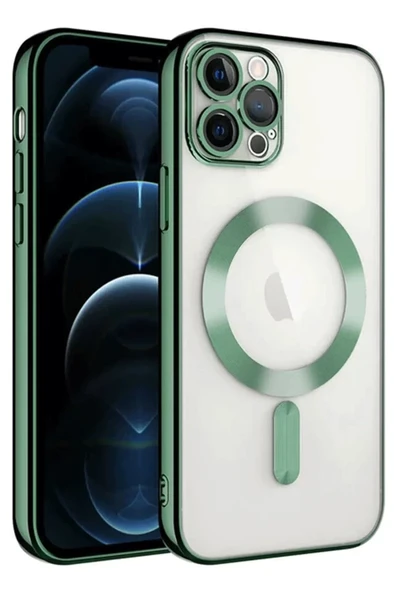 Newface Apple iPhone 14 Pro Max Kılıf Kross Magneticsafe Kapak - Koyu Yeşil ürün görseli 1