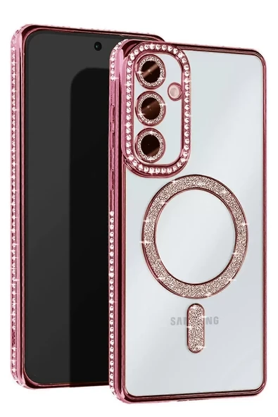 Newface Samsung Galaxy A15 4G Joke Simli Magneticsafe Kılıf - Pembe ürün görseli 1