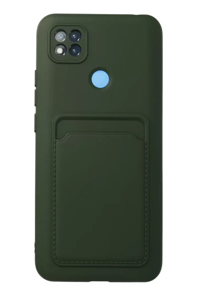 Newface Xiaomi Redmi 9C Kılıf Kelvin Kartvizitli Silikon - Koyu Yeşil ürün görseli 1