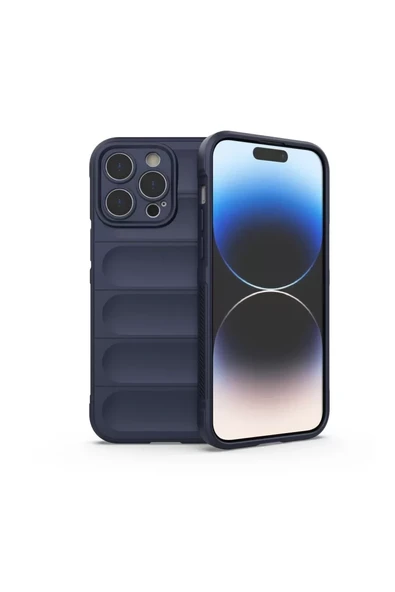 Newface Apple iPhone 15 Pro Max Kılıf Optimum Silikon - Lacivert ürün görseli 1