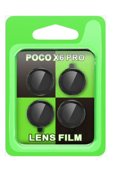 Newface Xiaomi Poco X6 Pro Raze Metal Kamera Lens - Siyah ürün görseli 1