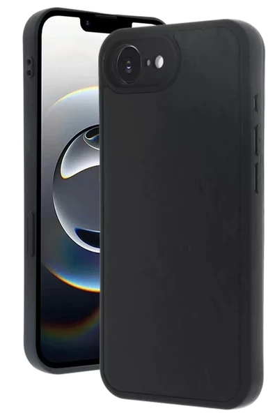 Newface Apple iPhone 16E Kılıf Aras Deri Kapak - Siyah ürün görseli 1