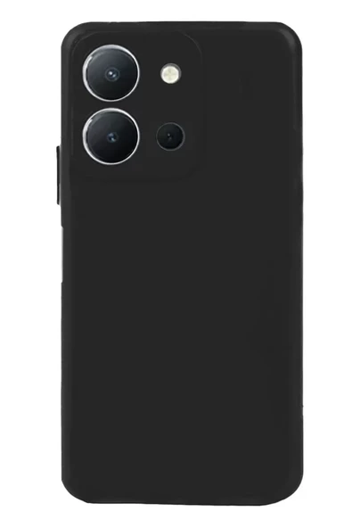 Newface Vivo Y36 Kılıf Nano içi Kadife Silikon - Siyah ürün görseli 1