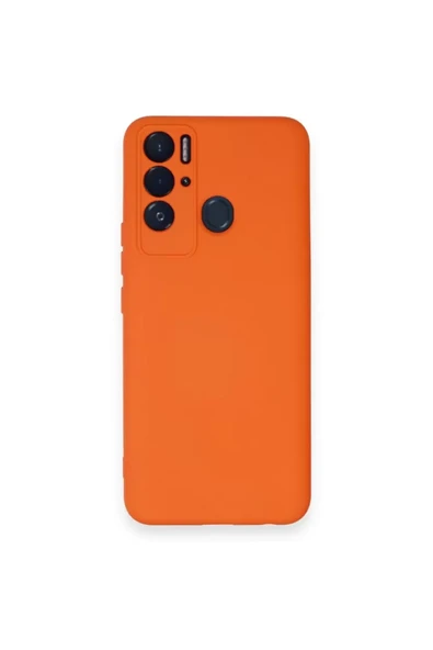 Newface Tecno Pova Neo Kılıf Nano içi Kadife Silikon - Turuncu ürün görseli 1