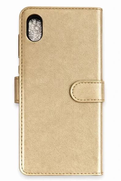 Newface Apple iPhone XS Max Trend S Plus Kapaklı Kılıf - Gold ürün görseli 1