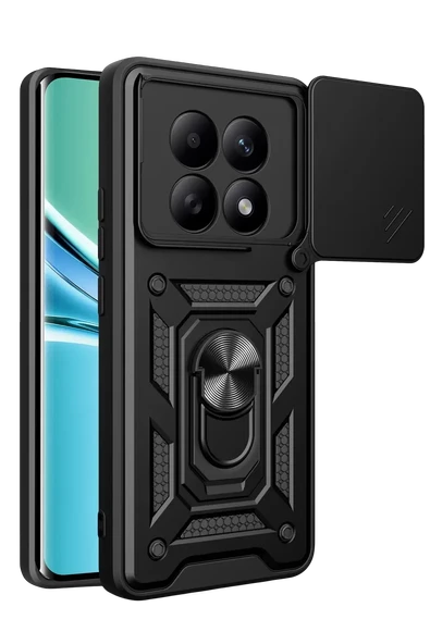 Newface Xiaomi Redmi Note 15 4G Pars Lens Yüzüklü Silikon - Siyah ürün görseli 1