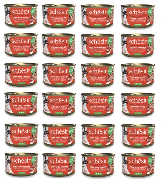 Schesir Ton ve Karidesli Tam ve Dengeli Jöleli Kedi Konservesi 85 Gr. X 24 Adet ürün görseli 1