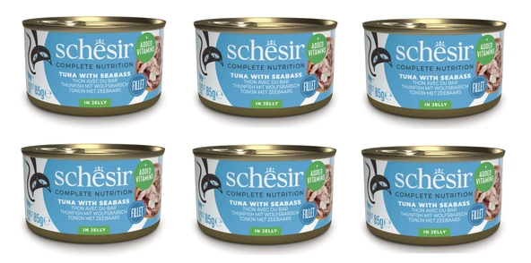 Schesir Ton ve Levrek Tam ve Dengeli Jöleli Kedi Konservesi 85 Gr. X 6 Adet ürün görseli 1
