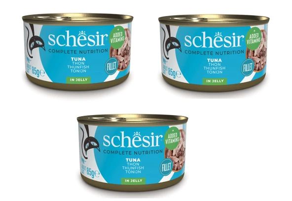 Schesir Ton Balıklı Tam ve Dengeli Jöleli Kedi Konservesi 85 Gr. X 3 Adet ürün görseli 1