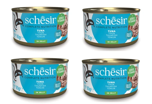 Schesir Ton Balıklı Tam ve Dengeli Jöleli Kedi Konservesi 85 Gr. X 4 Adet ürün görseli 1