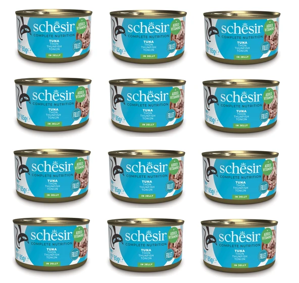 Schesir Ton Balıklı Tam ve Dengeli Jöleli Kedi Konservesi 85 Gr. X 12 Adet ürün görseli 1