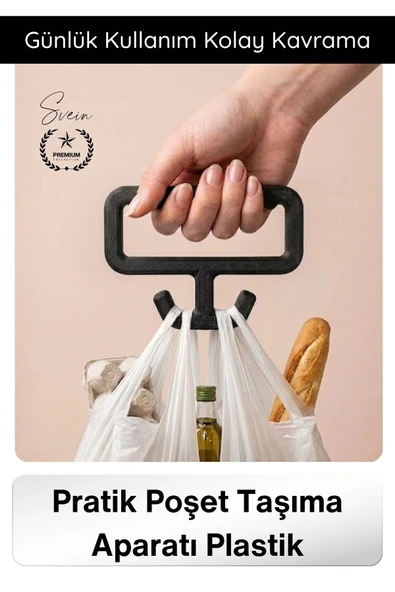 #Tutacak Pratik Poşet Taşıma Aparatı Plastik Ergonomik Tutacak Market Alışveriş Dayanıklı Konforlu Hafif Taşıyıcı El Kor ürün görseli 1