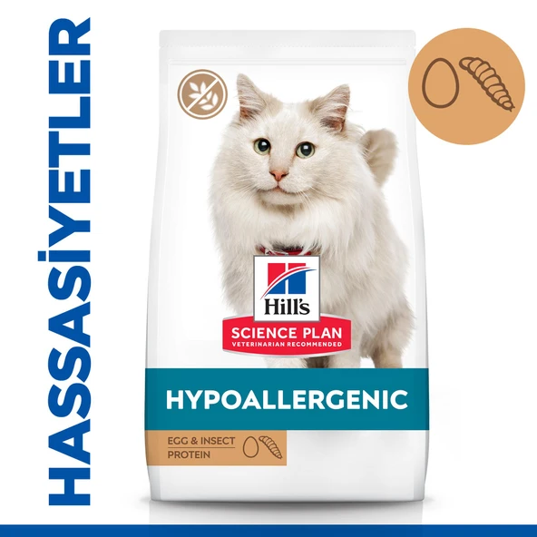 Hill's SCIENCE PLAN Hypoallergenic Yumurta ve Böcek Proteinli Kedi Maması 7 Kg ürün görseli 1