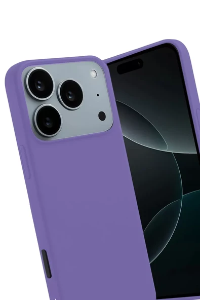 Newface Apple iPhone 17 Pro Max First Silikon - Lila - Resim 3