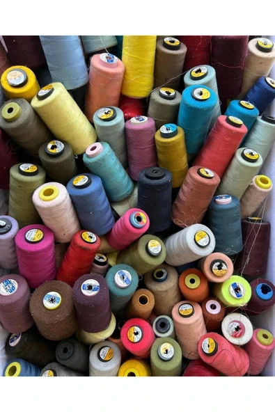 120 Numara 1 Kg Karışık Renkler Dikiş Ipi 10-20 adet arası gönderilir. ürün görseli 1