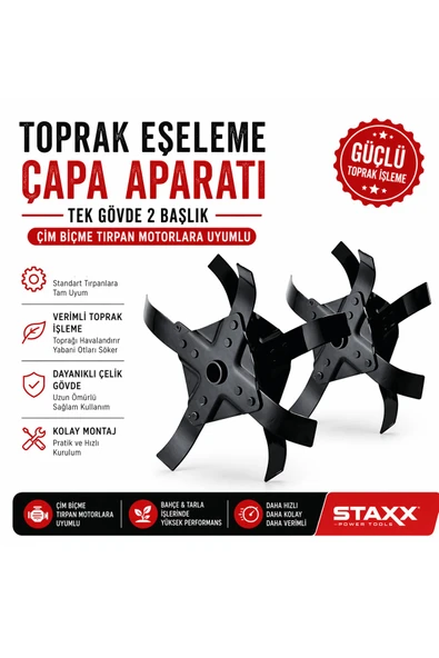 Tüm Modellere Uyumlu Toprak Eşeleme Çapa Aparatı 2 Başlık 26x9 Diş Tırpan Uyumlu Şanzımansız ürün görseli 1