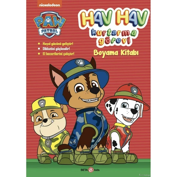 Paw Patrol Hav Hav Kurtarma Görevi Boyama Kitabı ürün görseli 1