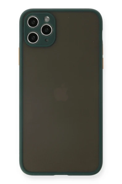Mey İthalat®   iPhone 11 Pro Max Kılıf Montreal Silikon Kapak - Yeşil ürün görseli 1