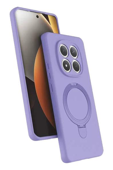Newface Xiaomi Redmi Note 15 4G Regal Magsafe Standlı Kapak - Lila ürün görseli 1