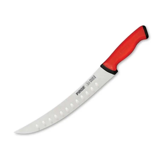 34622 Duo Kıvrık Nusret Tip Oluklu Et Doğrama, Kesme, Dilimleme, Trimleme Bıçağı 21 Cm - Kaymaz Sap ürün görseli 1