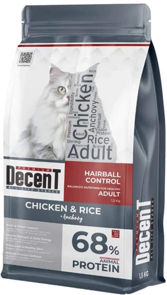 Decent Tuklu Yetişkin Kedi sı 1,5 Kg Control Tuk & Pirinç Yetişkin Kedi sı ürün görseli 1