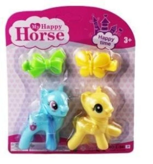 L-34-10 - PONY 2 Lİ FİGÜR SET TOKALI KARTELA Mİ - 1 ADET ürün görseli 1