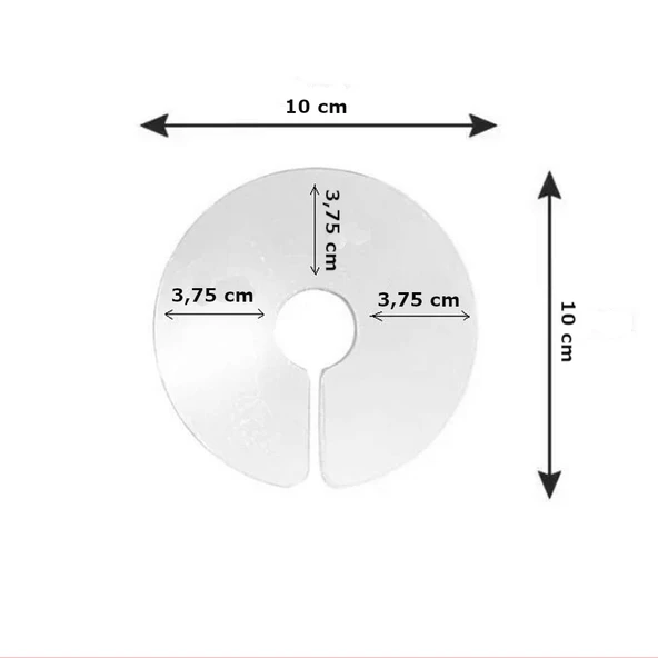 Elizabet Şeffaf Kuş Yakalığı 3.75 cm-10 cm Standart ürün görseli 1