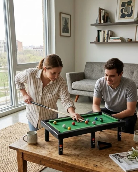 Mini Bilardo Masası Oyuncak Seti Çocuklar İçin Eğlenceli Masa Oyunu ürün görseli 1
