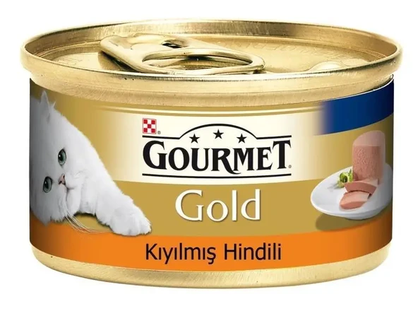 Gourmet Gold Kıyılmış Hindili Kedi Konservesi 85gr ürün görseli 1