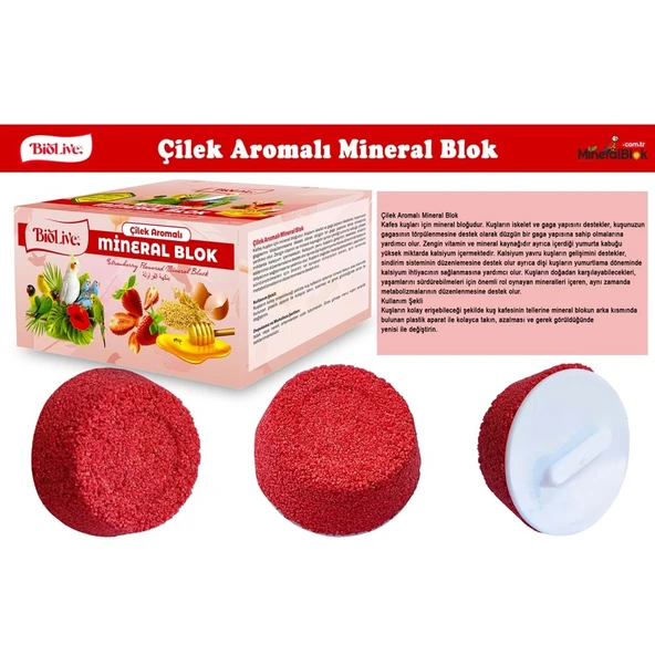 BİOLİVE Çilek Aromalı Mineral Blok ürün görseli 1
