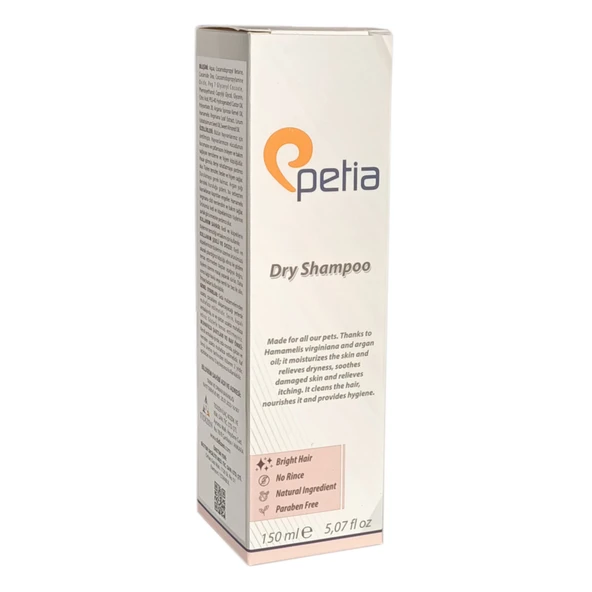 Petia Paw Dry Shampoo Doğal Kedi Ve Köpek Kuru Köpük Şampuanı 150 ml ürün görseli 1