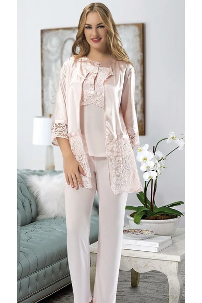 Pudra Penye Pijama Takımı ürün görseli 1
