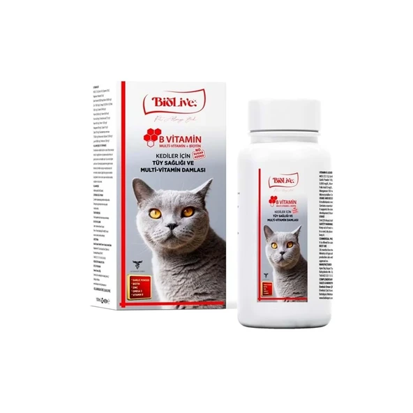 Biolive Kediler İçin B min+Multimin Tüy Sağlığı Likit min 100ml - Resim 2
