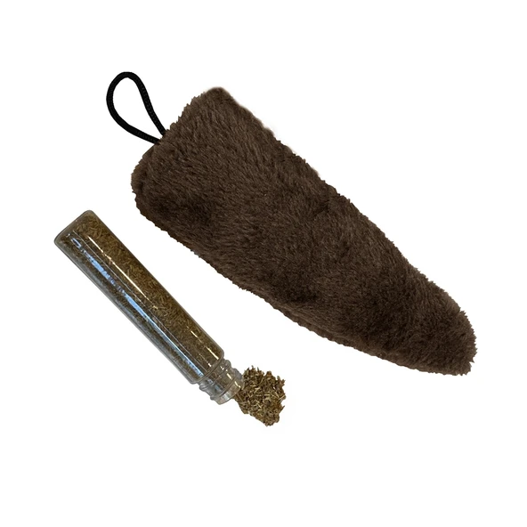 Kedi Oyuncağı Kedi Otlu Peluş Kuyruk 18-20 cm Kahverengi ürün görseli 1