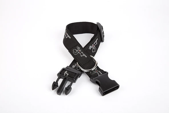 Köpek Desenli Dokuma Köpek Boyun Tasması 3 cm x 36-60 cm ürün görseli 1