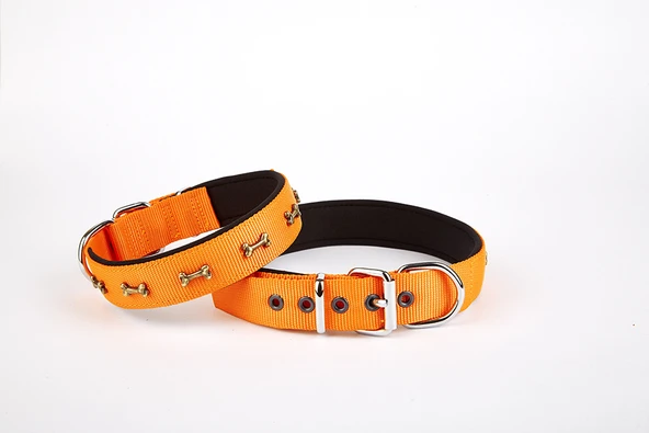 Softlu Kemik Desenli Köpek Tasması 2 cm x 45 cm Tcu ürün görseli 1