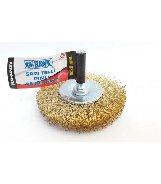 HA10131 Pimli Sarı Tel Daire Fırça 60x8 mm ürün görseli 1