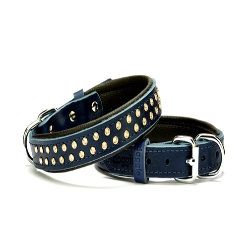 Konforlu Deri  Kristal Taşlı Köpek Boyun Tasması 2 x 28-34 cm Mi ürün görseli 1