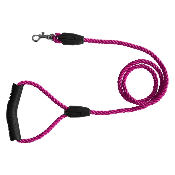 Üçlü Sarmallı Köpek Gezdirme Halatı 1 cm-120 cm Pembe ürün görseli 1