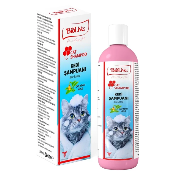 Biolive Çay Ağacı Özlü Kedi Şampuanı 200ml - Resim 5