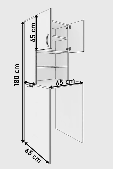 Çamaşır Makinesi Dolabı - Resim 4