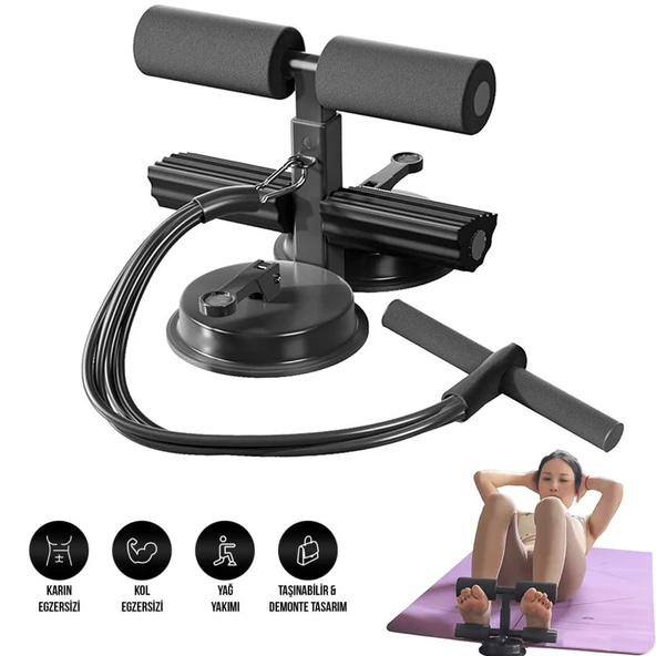Sunup SN-29962 Çift Vantuzlu  Ev Tipi 3 Kademe Boy Ayarlı Mekik - Karın Egzersiz Aleti ürün görseli 1