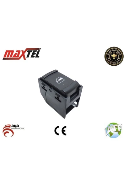 Maxtel 18206002 Cam Düğmesi Ön Sağ Bora Golf Iv Passat 4 Fişli Tekli ürün görseli 1