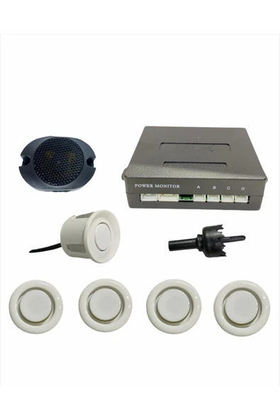 EMA-MFK Mfk Park Sensörü Sesli Buzzerlı Bib Bib Ikazlı 4 Gözlü Beyaz 18mm ürün görseli 1