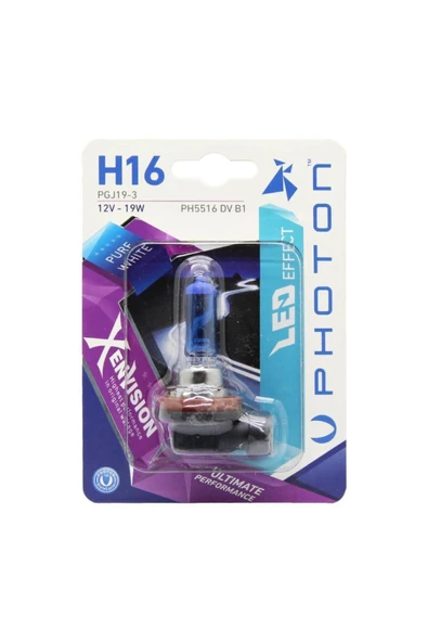 Photon H16 12v 19w Xen Vision Blister (TEKLİ BLİSTER) ürün görseli 1
