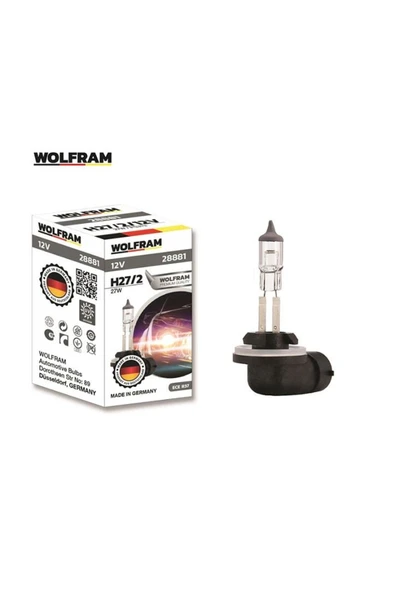 WOLFRAM 12V H27 AMPUL 27W (L SOKET) GERMANY ürün görseli 1