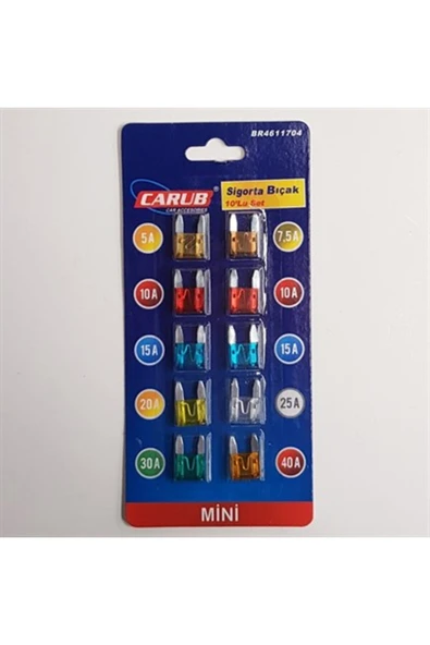 Carub Mini Geçme Fişli Sigorta 10'lu ürün görseli 1