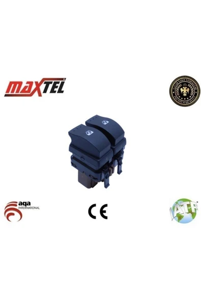Maxtel 18204040 Cam Açma Düğmesi Megane Iı Sol 10 Fişli Kahve ürün görseli 1